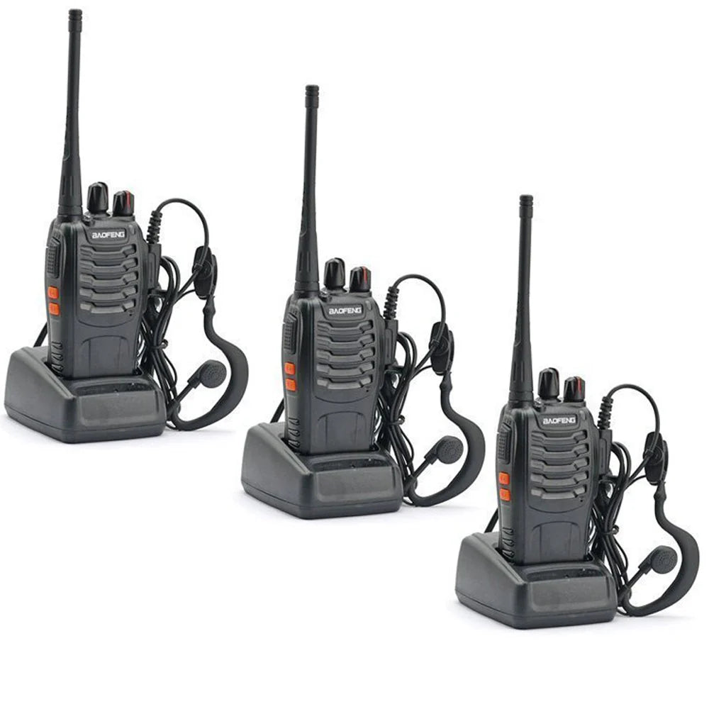 BaoFeng Walkie Talkie pack of 3 with earphone