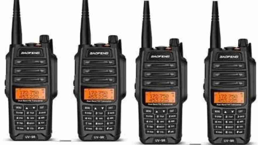 Baofeng Uv 9r plus walkie talkie set of 4, 6 month waranty