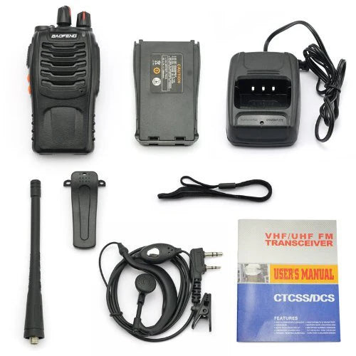 Baofeng (20 Pcs) Two Way Handheld Interphone Radio 16CH 400-470MHZ Long Range Walkie Talkie (Black)