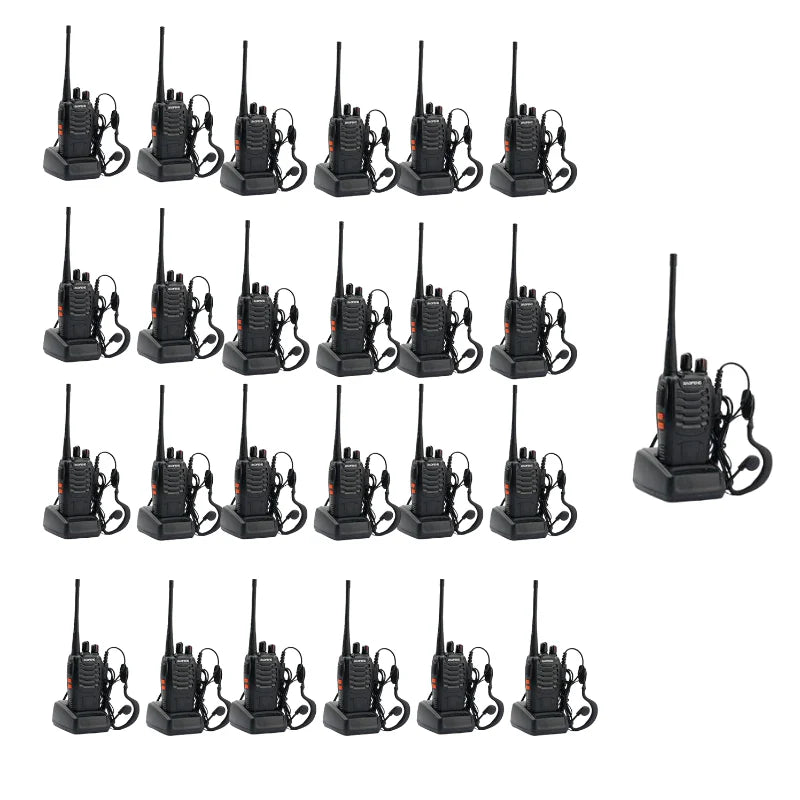 BaoFeng 25 pcs BF-888S Walkie Talkie- Long Range (Pack of 25, Black)