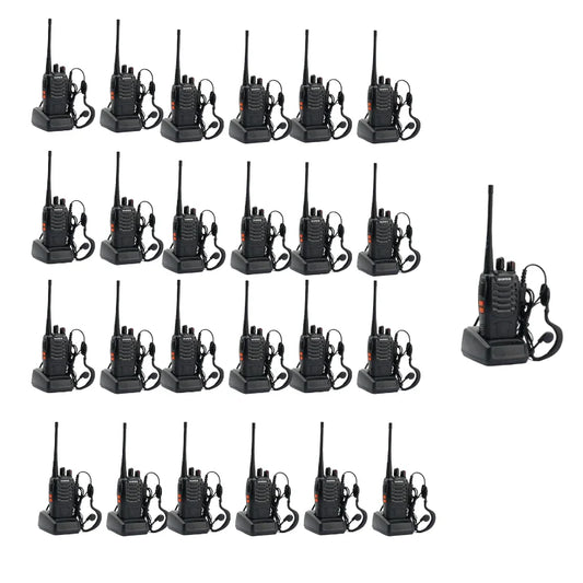 BaoFeng 25 pcs BF-888S Walkie Talkie- Long Range (Pack of 25, Black)