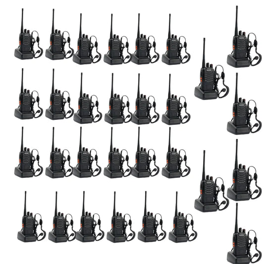 BaoFeng 30 pcs BF-888S Walkie Talkie- Long Range (Pack of 30, Black)