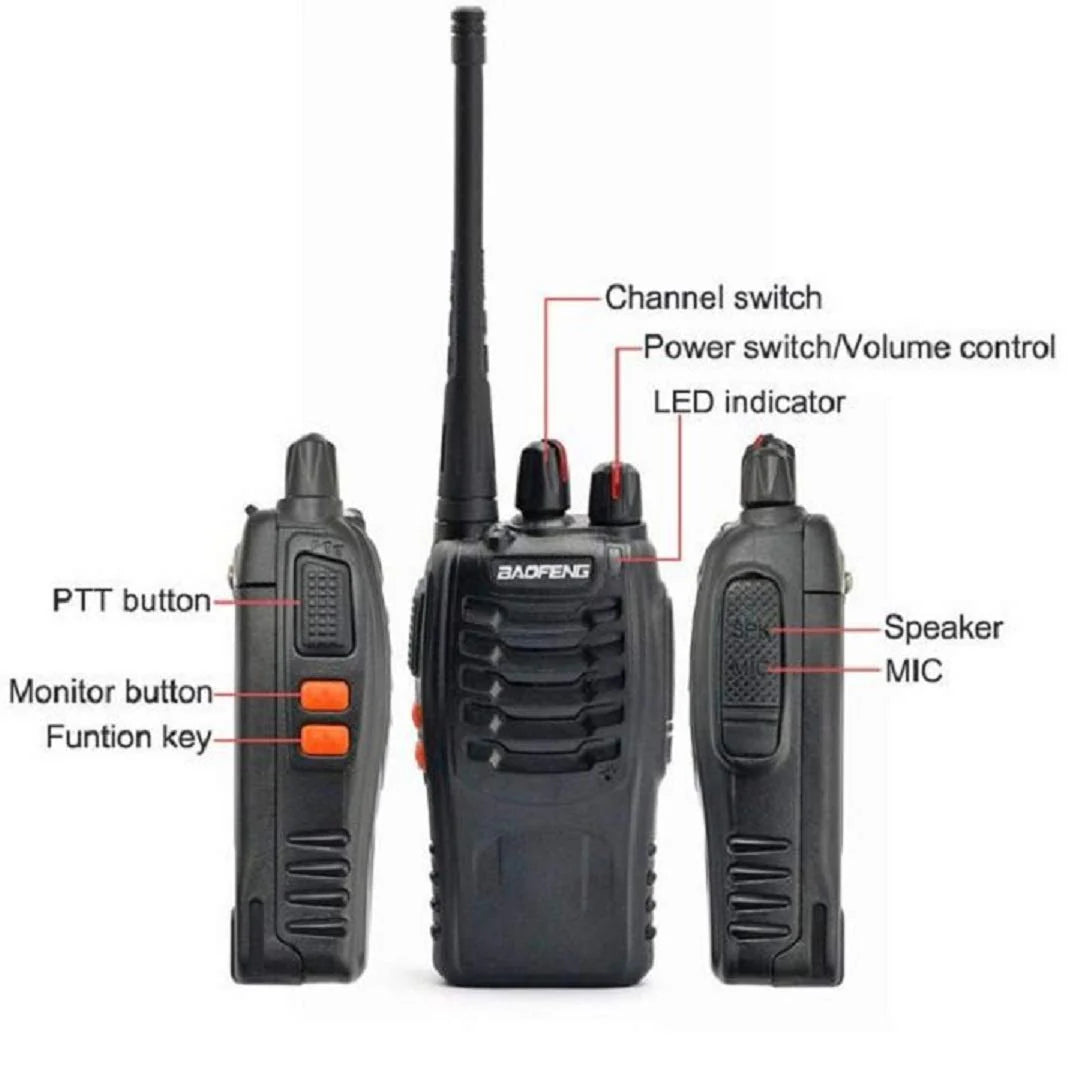 Baofeng 6 Pcs BF-888S UHF Handheld Amateur Radio Walkie Talkie 30 DAYS WARANTY