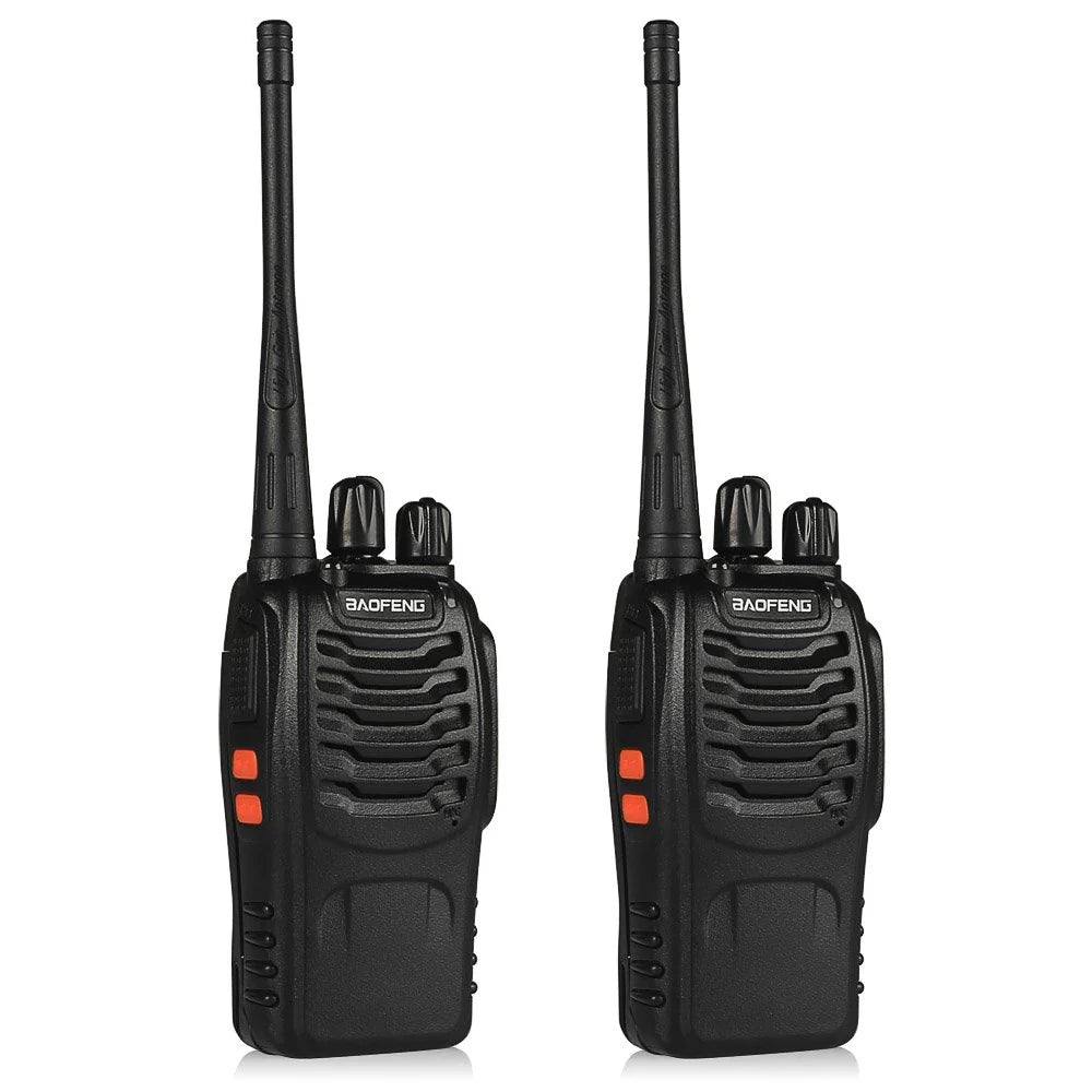 BaoFeng BF-888S Walkie Talkie 2 Way Radio Long Range (Black, 2 Pieces) 90 days waranty